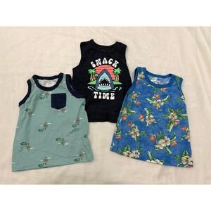 Lot of 3 Tank Tops Shirts Baby Boys Size 12 To 18 Months Osh Kosh Old Navy
